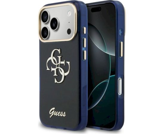 Case Guess IML 4G Script Metal Защитный чехол для iPhone 17 Pro / синий Чехлы - альтернативные