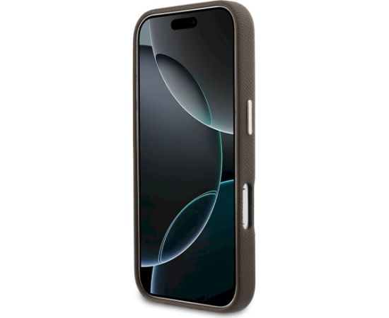 Guess FW Resin Logo Case Aizsargapvalks priekš iPhone 17 Pro / brūns Neoriģinālie Maciņi