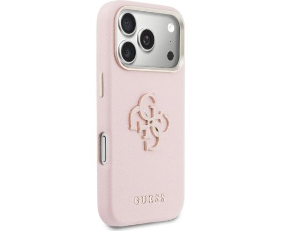 Case Guess FW Resin Logo Aizsargapvalks priekš iPhone 17 Pro / rozā Neoriģinālie Maciņi