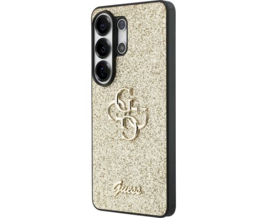 Case Guess Fixed Glitter Big 4G Metal Logo Aizsargapvalks priekš Samsung Galaxy S26 Ultra / zelta Neoriģinālie Maciņi