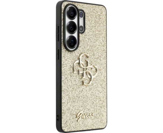 Case Guess Fixed Glitter Big 4G Metal Logo Aizsargapvalks priekš Samsung Galaxy S26 Ultra / zelta Neoriģinālie Maciņi