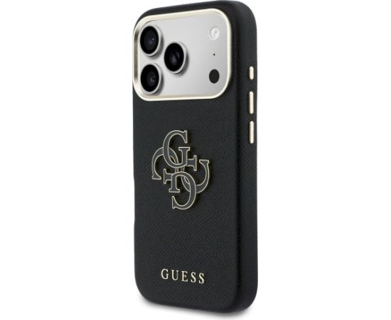 Case Guess FW Resin Logo Aizsargapvalks priekš iPhone 17 Pro / melns Neoriģinālie Maciņi