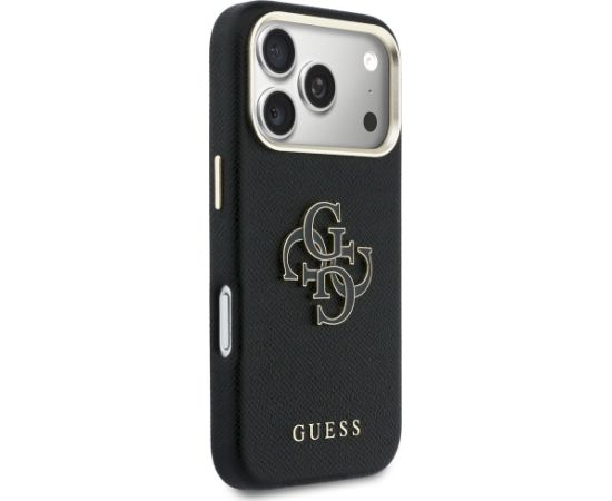 Case Guess FW Resin Logo Aizsargapvalks priekš iPhone 17 Pro / melns Neoriģinālie Maciņi
