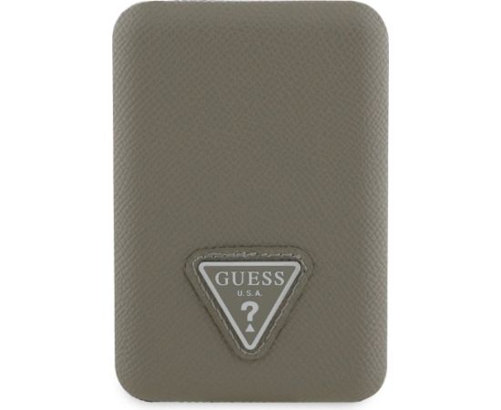 Guess Grained Triangle Uzlādes akumulators 5000mAh 15W USB-C MagSafe Inductive / brūns Power Banks