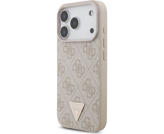 Guess 4G Strap Triangle Logo MagSafe Aizsargapvalks priekš iPhone 17 Pro / rozā Neoriģinālie Maciņi