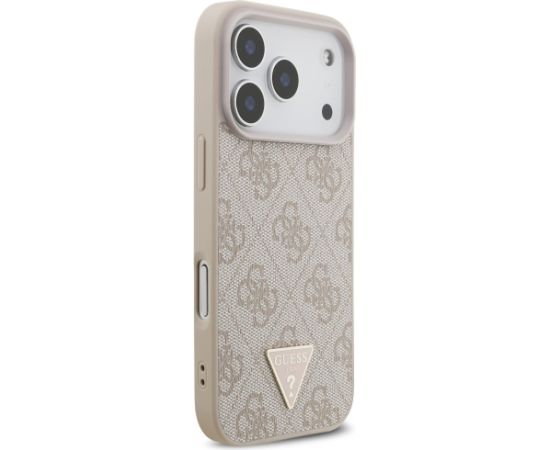 Guess 4G Strap Triangle Logo MagSafe Aizsargapvalks priekš iPhone 17 Pro / rozā Neoriģinālie Maciņi