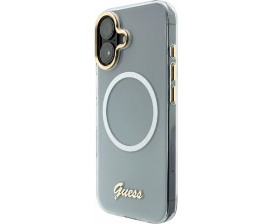 Case Guess IML Gradient Script Metal MagSafe Защитный чехол для iPhone 17 / белый Чехлы - альтернативные