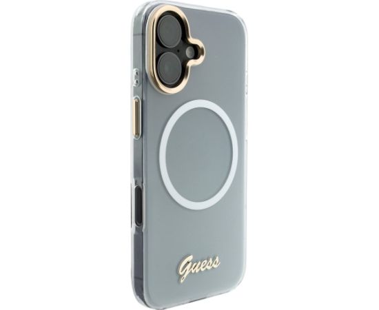 Case Guess IML Gradient Script Metal MagSafe Защитный чехол для iPhone 17 / белый Чехлы - альтернативные