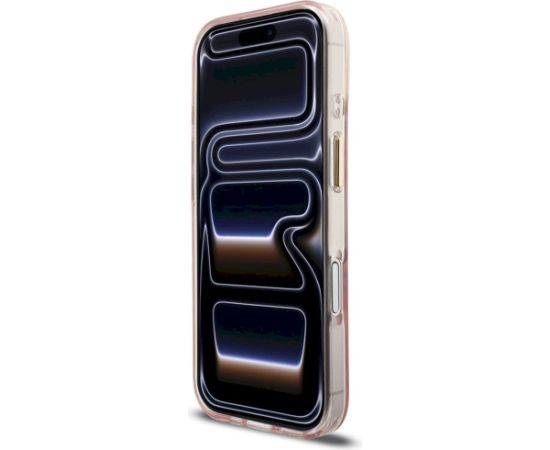 Case Guess IML Script Metal MagSafe Aizsargapvalks priekš iPhone 17 / rozā Neoriģinālie Maciņi