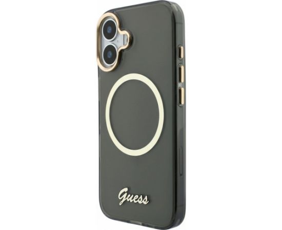 Case Guess IML Script Metal MagSafe Защитный чехол для iPhone 17 / чёрный Чехлы - альтернативные