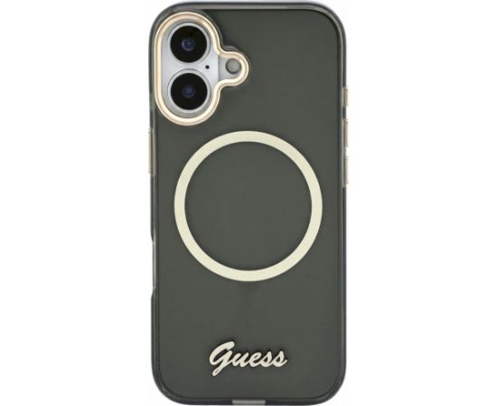 Case Guess IML Script Metal MagSafe Защитный чехол для iPhone 17 / чёрный Чехлы - альтернативные