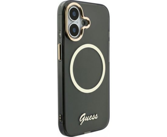 Case Guess IML Script Metal MagSafe Защитный чехол для iPhone 17 / чёрный Чехлы - альтернативные