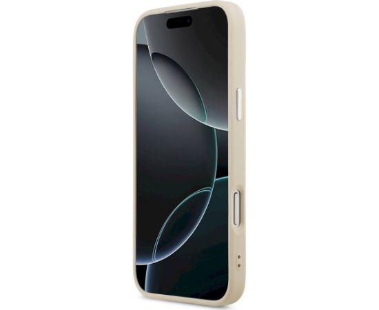 Guess Triangle Logo MagSafe Case Aizsargapvalks priekš iPhone 17 Pro / bēšs Neoriģinālie Maciņi