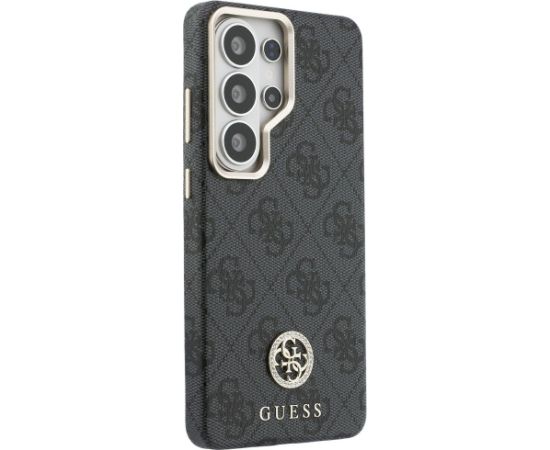Guess 4G Rhinestone Round Logo MagSafe Aizsargapvalks priekš Samsung Galaxy S26 Ultra / melns Neoriģinālie Maciņi