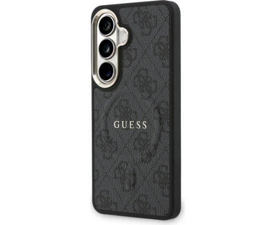 Guess 4G Embossed Ring MagSafe Case Aizsargapvalks priekš Samsung Galaxy S26 Plus / melns Neoriģinālie Maciņi