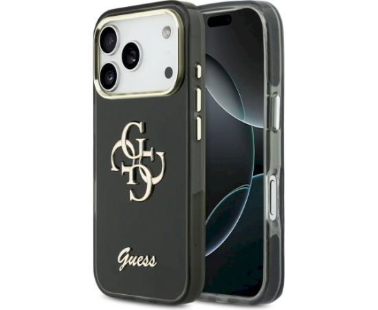 Guess IML 4G Script Metal Case Защитный чехол для iPhone 17 Pro Max / чёрный Чехлы - альтернативные