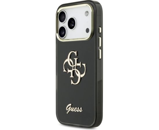 Guess IML 4G Script Metal Case Защитный чехол для iPhone 17 Pro Max / чёрный Чехлы - альтернативные