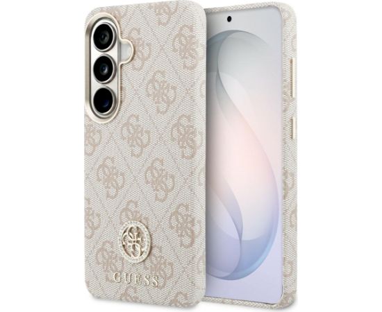 Case Guess 4G Rhinestone Round Logo MagSafe Aizsargapvalks priekš Samsung Galaxy S26 / rozā Neoriģinālie Maciņi