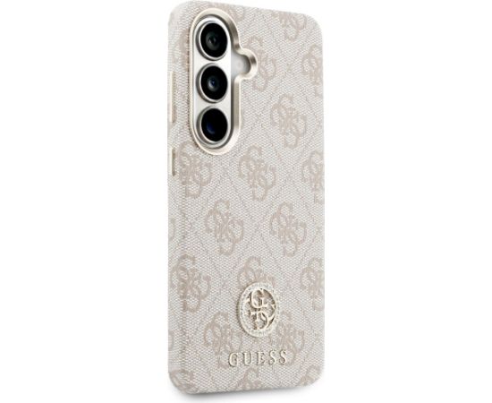 Case Guess 4G Rhinestone Round Logo MagSafe Aizsargapvalks priekš Samsung Galaxy S26 / rozā Neoriģinālie Maciņi