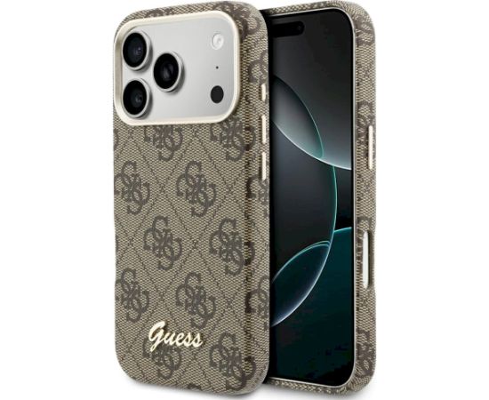 Guess 4G Script MagSafe Case Защитный чехол для iPhone 17 Pro / коричневый Чехлы - альтернативные