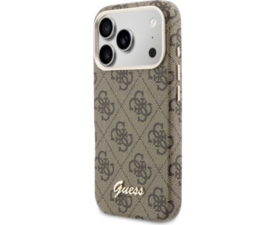 Guess 4G Script MagSafe Case Защитный чехол для iPhone 17 Pro / коричневый Чехлы - альтернативные