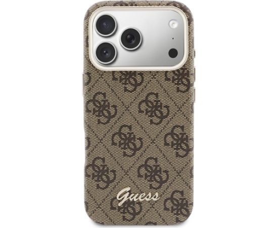 Guess 4G Script MagSafe Case Защитный чехол для iPhone 17 Pro / коричневый Чехлы - альтернативные