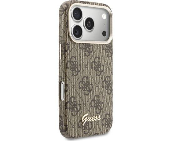 Guess 4G Script MagSafe Case Защитный чехол для iPhone 17 Pro / коричневый Чехлы - альтернативные