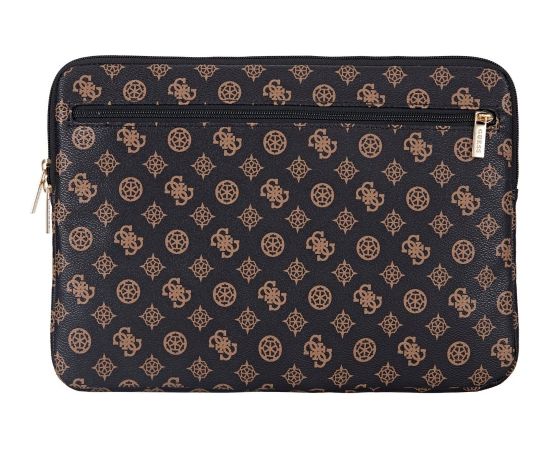 Guess Sleeve 14" Peony Pocket Triangle Klēpjdatora maciņš / melns Somas portatīvajiem datoriem
