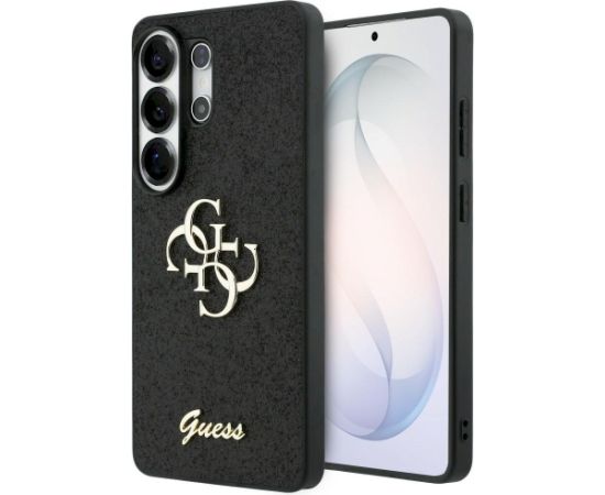 Case Guess Fixed Glitter Big 4G Metal Logo Aizsargapvalks priekš Samsung Galaxy S26 Ultra / melns Neoriģinālie Maciņi