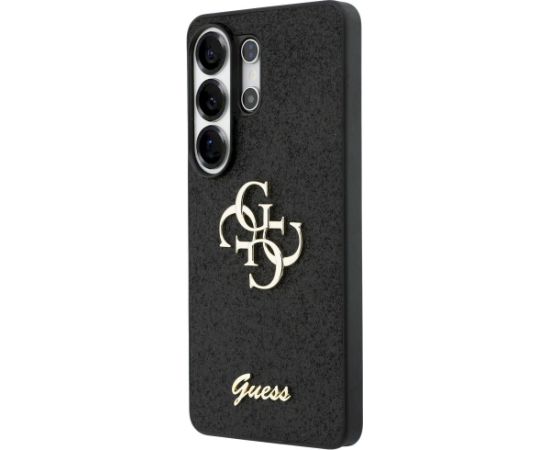 Case Guess Fixed Glitter Big 4G Metal Logo Aizsargapvalks priekš Samsung Galaxy S26 Ultra / melns Neoriģinālie Maciņi