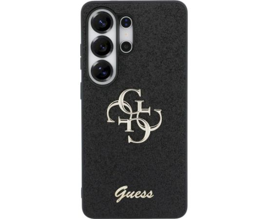 Case Guess Fixed Glitter Big 4G Metal Logo Aizsargapvalks priekš Samsung Galaxy S26 Ultra / melns Neoriģinālie Maciņi