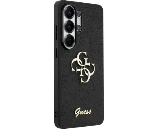 Case Guess Fixed Glitter Big 4G Metal Logo Aizsargapvalks priekš Samsung Galaxy S26 Ultra / melns Neoriģinālie Maciņi