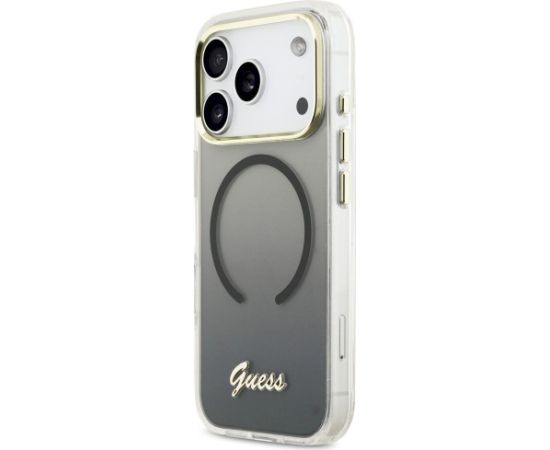 Guess IML Gradient Script Metal MagSafe Case Защитный чехол для iPhone 17 Pro / чёрный Чехлы - альтернативные