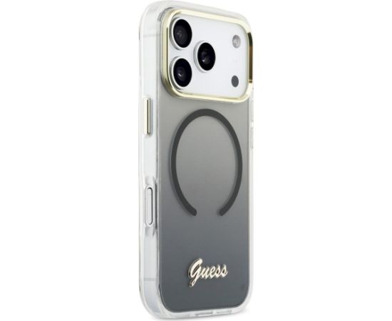 Guess IML Gradient Script Metal MagSafe Case Защитный чехол для iPhone 17 Pro / чёрный Чехлы - альтернативные