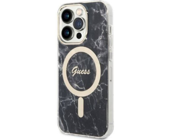 Guess Set GUBPP14LHMEACSK Aizsargapvalks priekš iPhone 14 Pro 6,1" / melns Neoriģinālie Maciņi