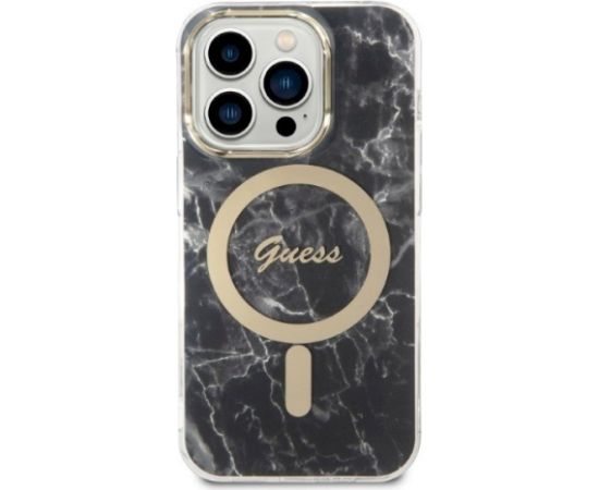 Guess Set GUBPP14LHMEACSK Aizsargapvalks priekš iPhone 14 Pro 6,1" / melns Neoriģinālie Maciņi