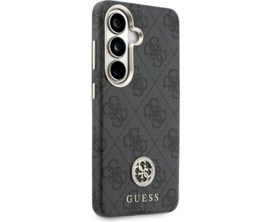 Guess 4G Rhinestone Round Logo MagSafe Aizsargapvalks priekš Samsung Galaxy S26 / melns Neoriģinālie Maciņi
