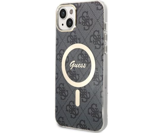 Guess Set GUBPP14MH4EACSK Case+ Charger Aizsargapvalks un lādētājs priekš iPhone 14 Plus / 15 Plus 6.7" / melns Neoriģinālie Maciņi