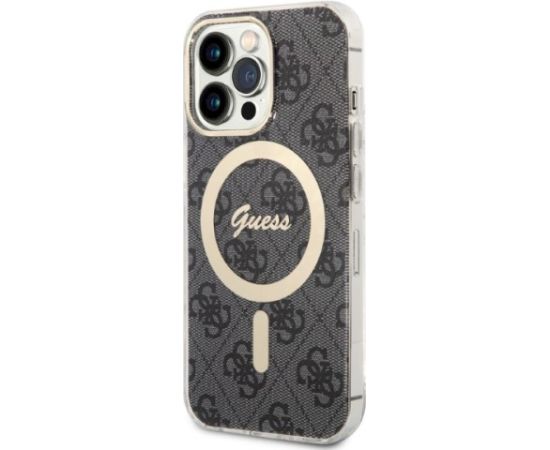 Guess Set GUBPP13XH4EACSK Case+ Charger Aizsargapvalks priekš iPhone 13 Pro Max / melns Neoriģinālie Maciņi