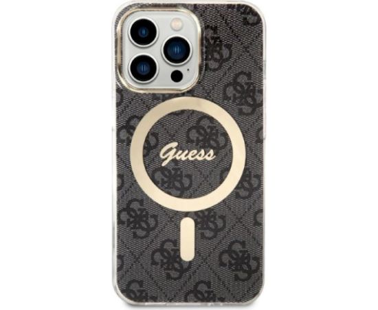 Guess Set GUBPP13XH4EACSK Case+ Charger Aizsargapvalks priekš iPhone 13 Pro Max / melns Neoriģinālie Maciņi