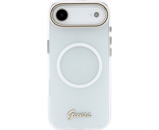 Case Guess IML Gradient Script Metal MagSafe Защитный чехол для iPhone 17 Air / белый Чехлы - альтернативные
