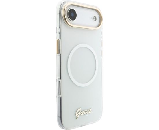 Case Guess IML Gradient Script Metal MagSafe Защитный чехол для iPhone 17 Air / белый Чехлы - альтернативные