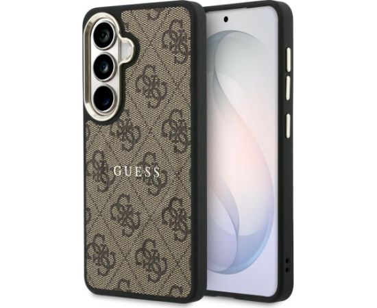 Guess 4G Embossed Ring MagSafe Case Aizsargapvalks priekš Samsung Galaxy S26 Plus / brūns Neoriģinālie Maciņi
