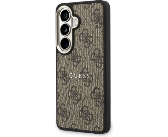 Guess 4G Embossed Ring MagSafe Case Aizsargapvalks priekš Samsung Galaxy S26 Plus / brūns Neoriģinālie Maciņi