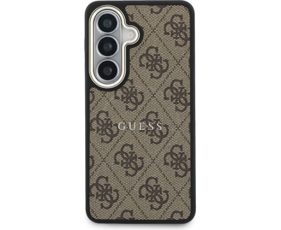 Guess 4G Embossed Ring MagSafe Case Aizsargapvalks priekš Samsung Galaxy S26 Plus / brūns Neoriģinālie Maciņi