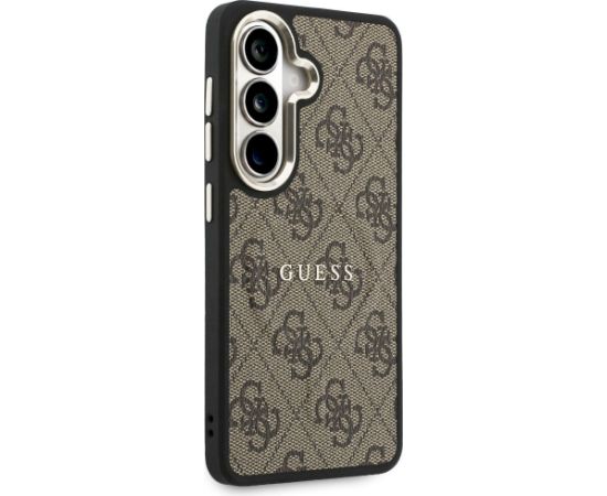 Guess 4G Embossed Ring MagSafe Case Aizsargapvalks priekš Samsung Galaxy S26 Plus / brūns Neoriģinālie Maciņi