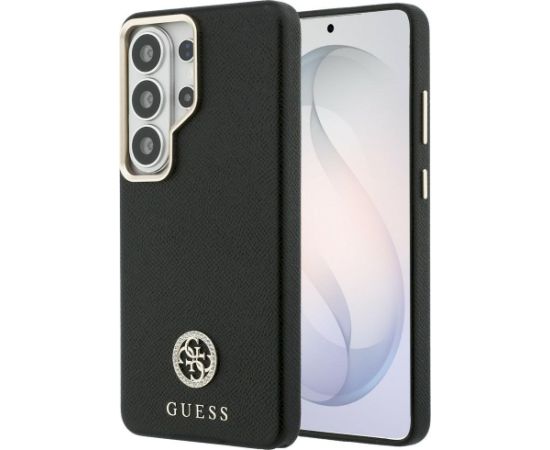 Guess Rhinestone Round Logo MagSafe Aizsargapvalks priekš Samsung Galaxy S26 Ultra / melns Neoriģinālie Maciņi