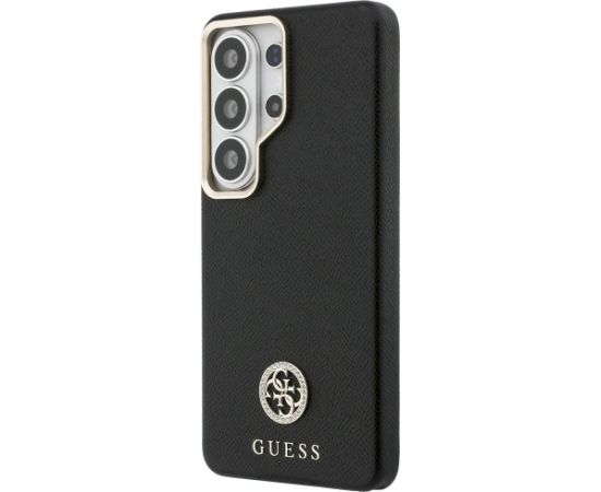 Guess Rhinestone Round Logo MagSafe Aizsargapvalks priekš Samsung Galaxy S26 Ultra / melns Neoriģinālie Maciņi