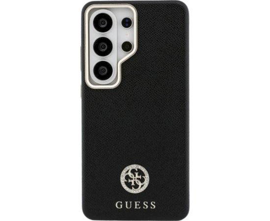 Guess Rhinestone Round Logo MagSafe Aizsargapvalks priekš Samsung Galaxy S26 Ultra / melns Neoriģinālie Maciņi