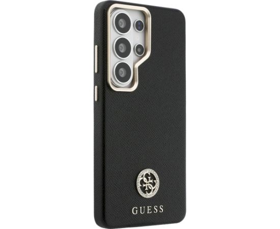 Guess Rhinestone Round Logo MagSafe Aizsargapvalks priekš Samsung Galaxy S26 Ultra / melns Neoriģinālie Maciņi